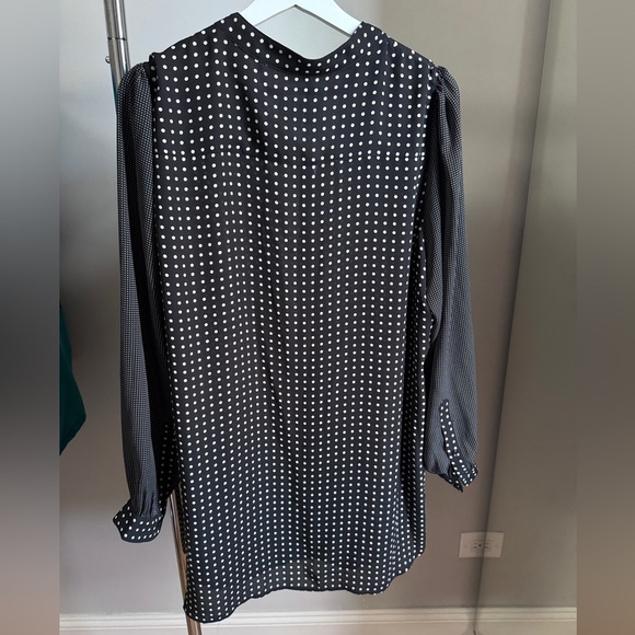 ANN KLEIN Black/ White Long Sleeve Top in XL - Picture 3 of 11